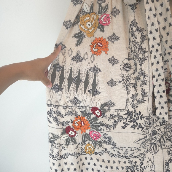 Anthropologie Vineet Bahl Women's Devi Floral Embroidered Midi Skirt - Picture 4 of 14